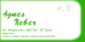 agnes neber business card